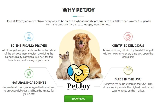 Petjoy vitamins shop